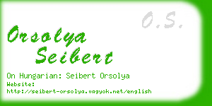 orsolya seibert business card